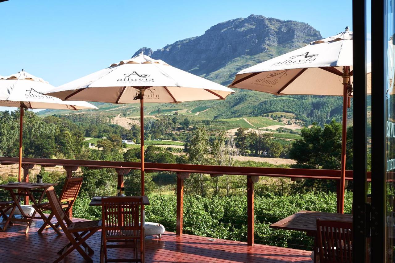 Alluvia Boutique Winery & Luxury Accommodation Stellenbosch Bagian luar foto View of the Kleinrivierveld